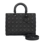 Christian Dior Lady Dior Black Leather Shoulder Bag Leather