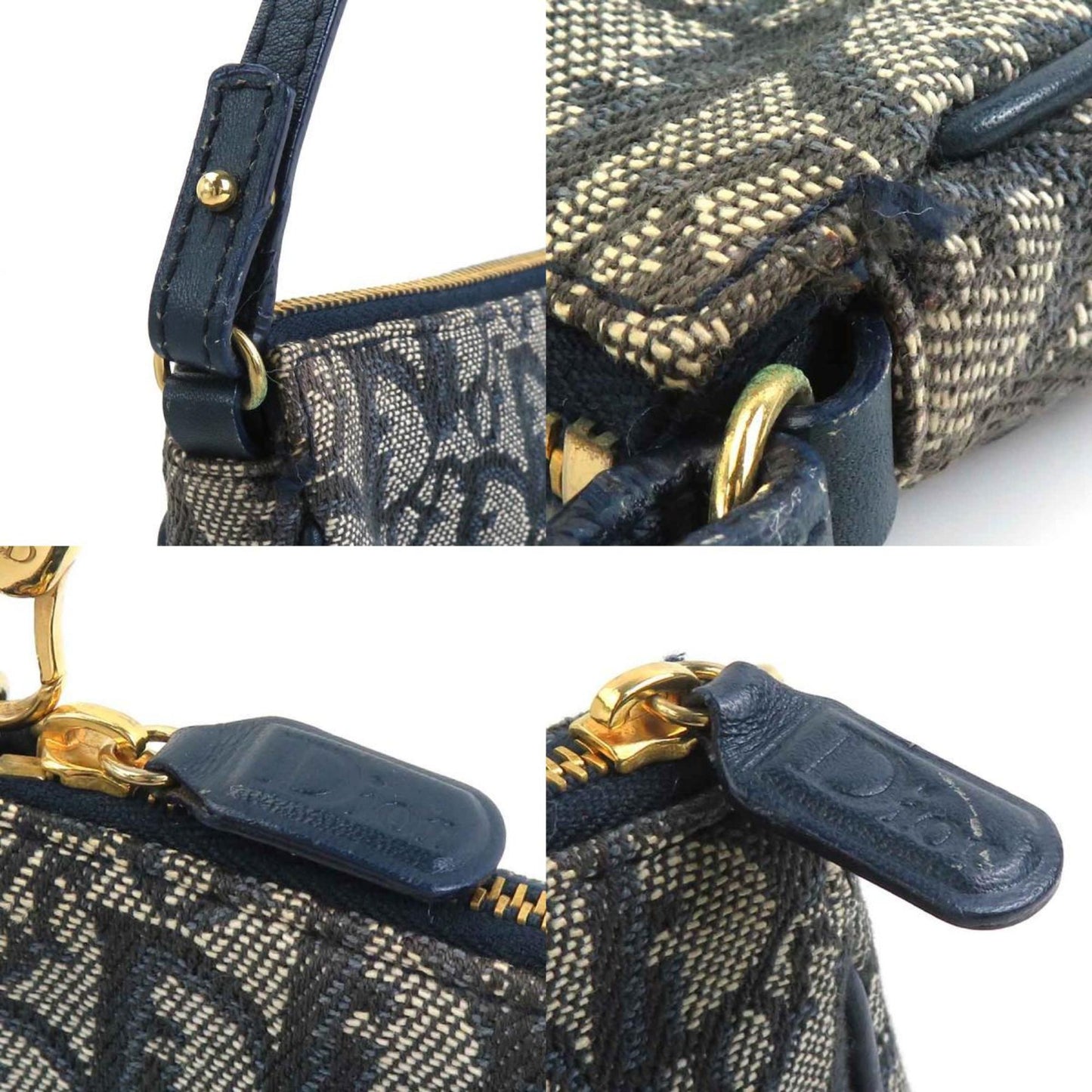 Christian Dior Navy Trotter Shoulder Bag