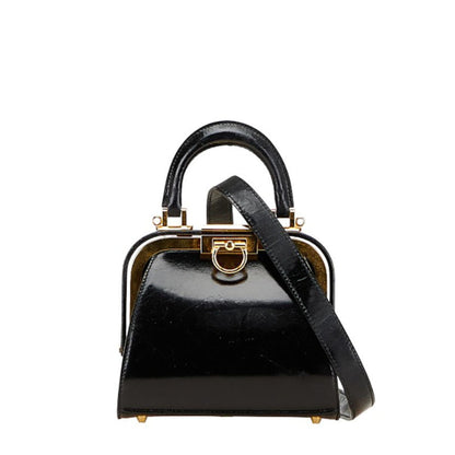 Christian Dior Black Patent Leather Handbag Shoulder Bag