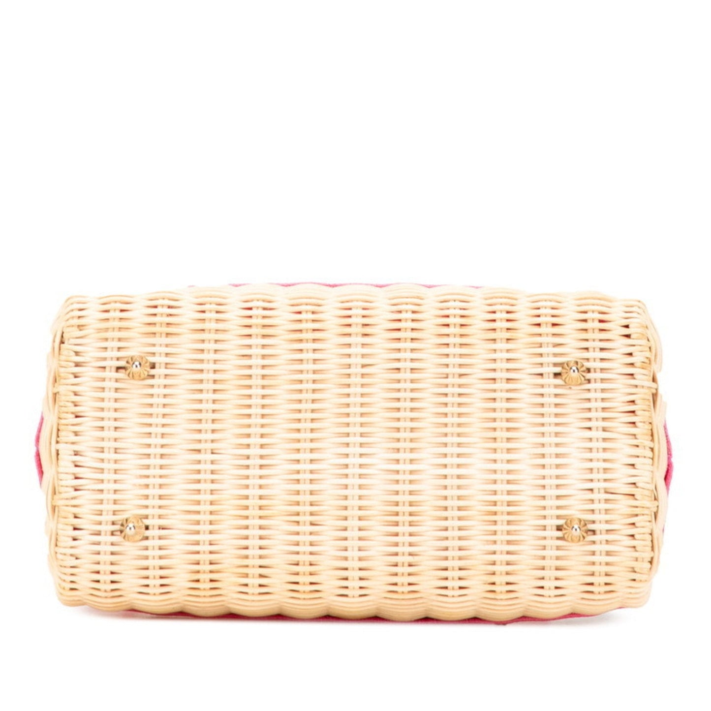 Christian Dior Lady Dior Beige Pink Canvas Leather Handbag Shoulder Bag