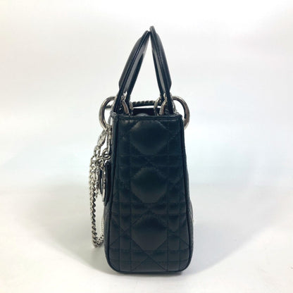 Christian Dior Lady Dior Black Leather Shoulder Bag Style 2