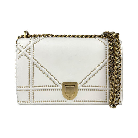 Christian Dior Off-White Leather Shoulder Bag