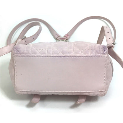 Christian Dior Pink Leather Backpack