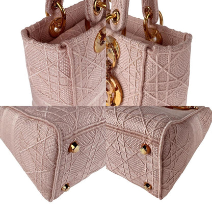 Christian Dior Pink Canvas Handbag Shoulder Bag