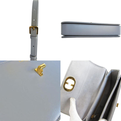 Christian Dior Gray Leather Shoulder Bag Style 9