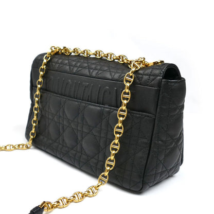 Christian Dior Black Leather Shoulder Bag Style 11
