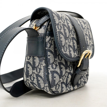 Christian Dior Navy Canvas Shoulder Bag