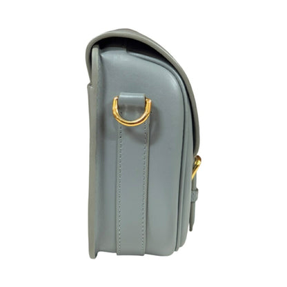 Christian Dior Gray Leather Shoulder Bag Style 7