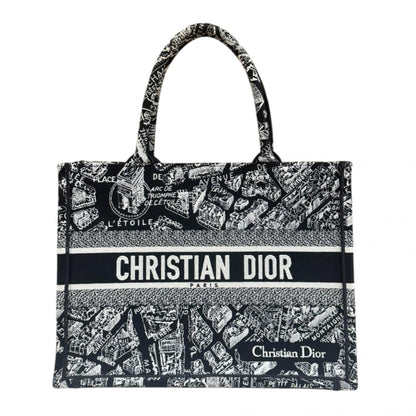Christian Dior Black White Canvas Tote Bag