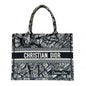 Christian Dior Black White Canvas Tote Bag