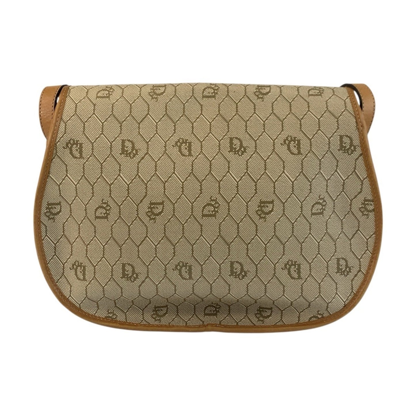 Christian Dior Beige Brown Pvc Leather Pochette Shoulder Bag