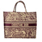 Christian Dior Bordeaux Brown Red Color Canvas Tote Bag