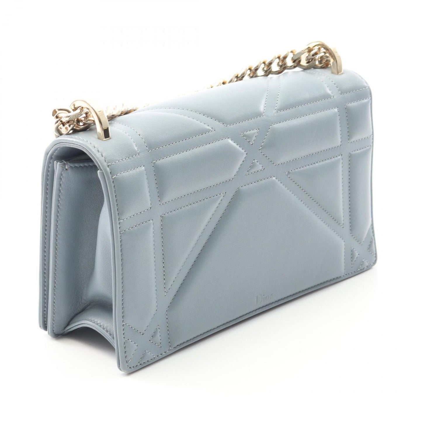 Christian Dior Blue Leather Shoulder Bag Style 3