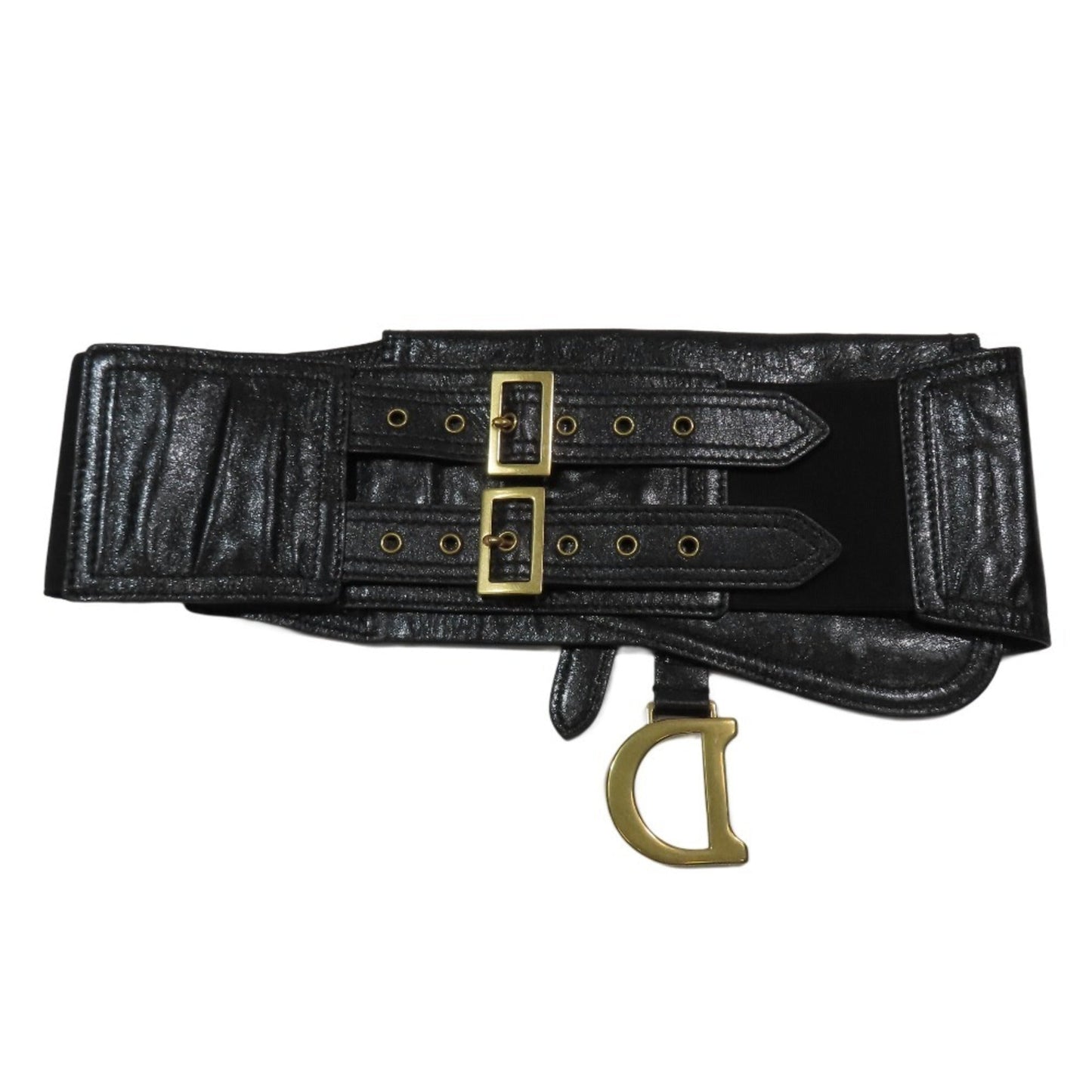 Christian Dior Black Leather Sling Bag Leather