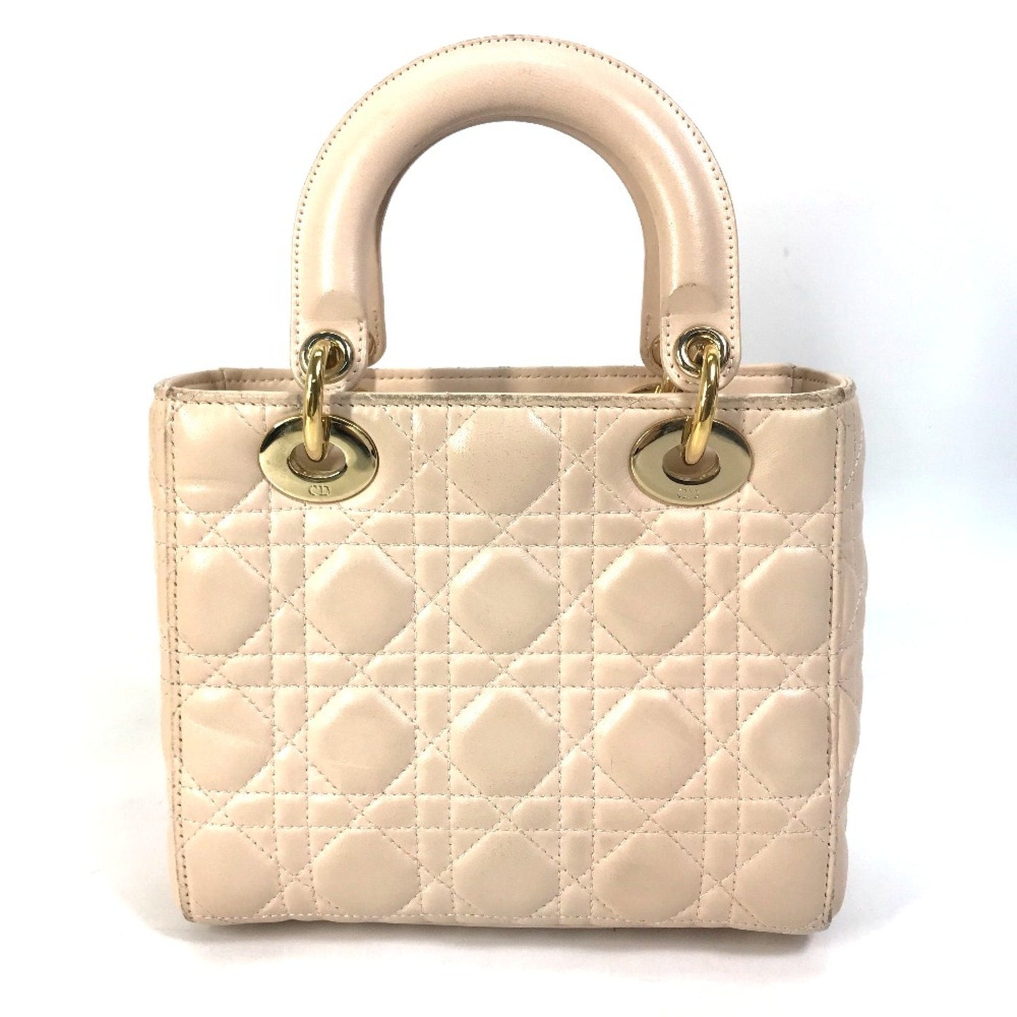 Christian Dior Beige Leather Handbag Style 7