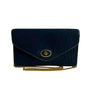 Christian Dior Navy Leather Canvas Shoulder Bag Leather