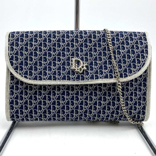 Christian Dior Navy Canvas Shoulder Bag Style 2