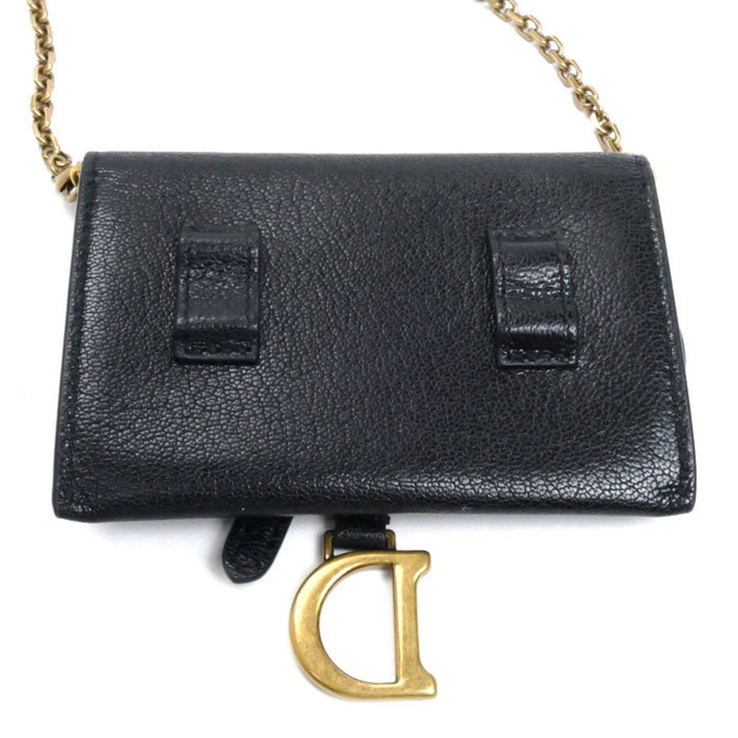 Christian Dior Black Leather Shoulder Bag Style 21