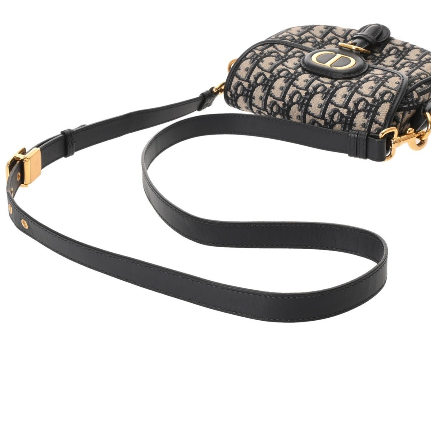 Christian Dior Navy Jacquard Shoulder Bag Jacquard