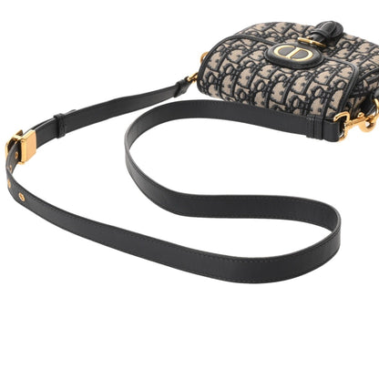 Christian Dior Navy Jacquard Shoulder Bag Jacquard