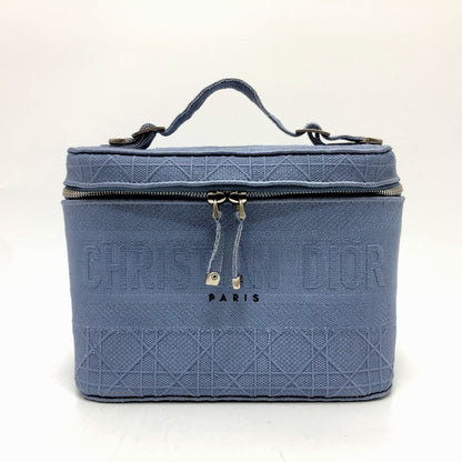 Christian Dior Blue Canvas Vanity Bag