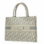 Christian Dior Gray White Canvas Tote Bag