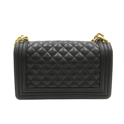 Chanel Boy Chanel Chain Shoulder 2way Bag Caviar Skin (Grained Calf) Women's Black