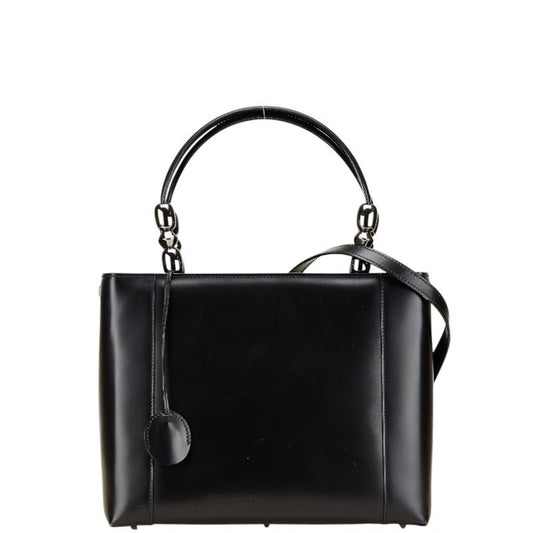 Christian Dior Black Leather Handbag Shoulder Bag Style 4