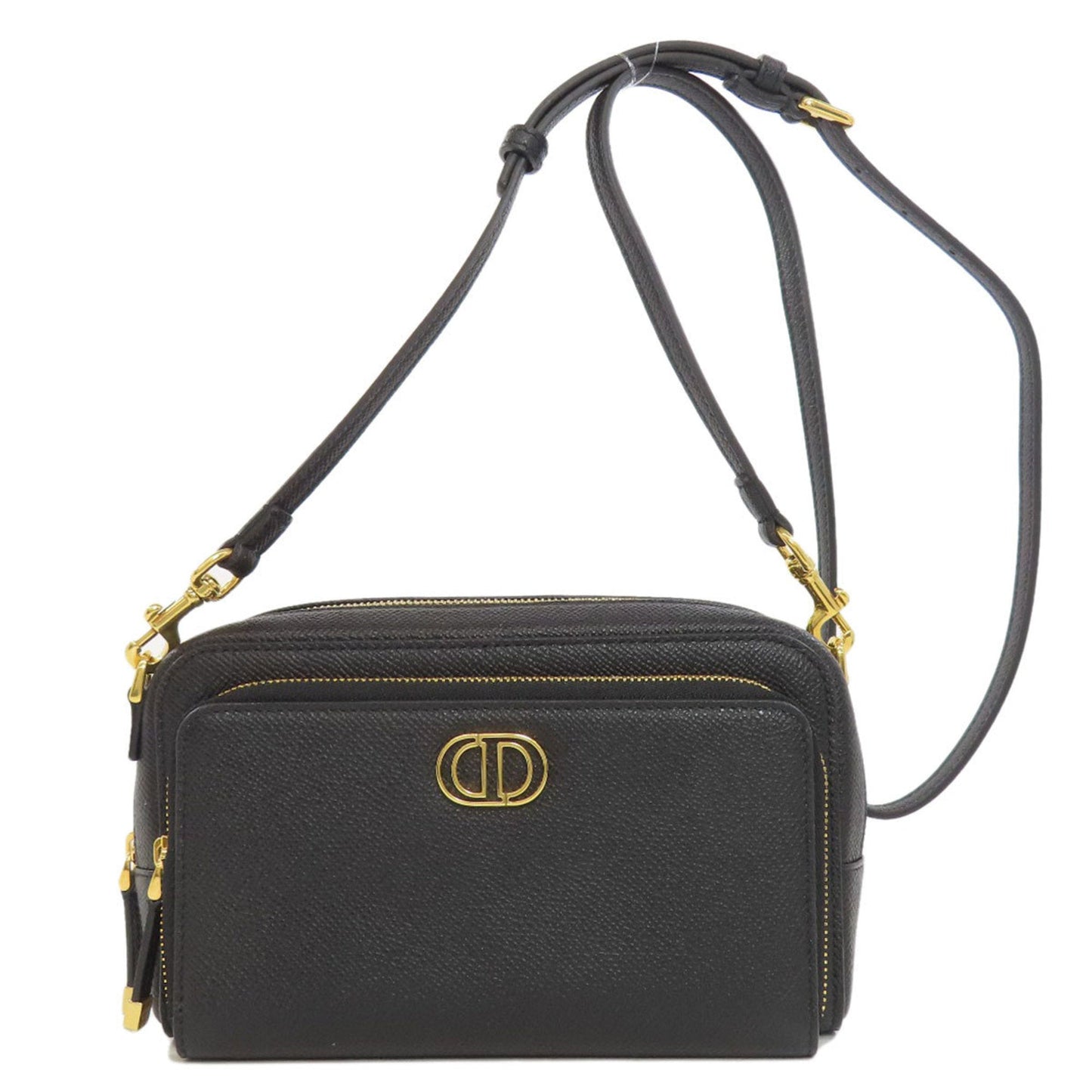 Christian Dior Black Leather Shoulder Bag Style 42