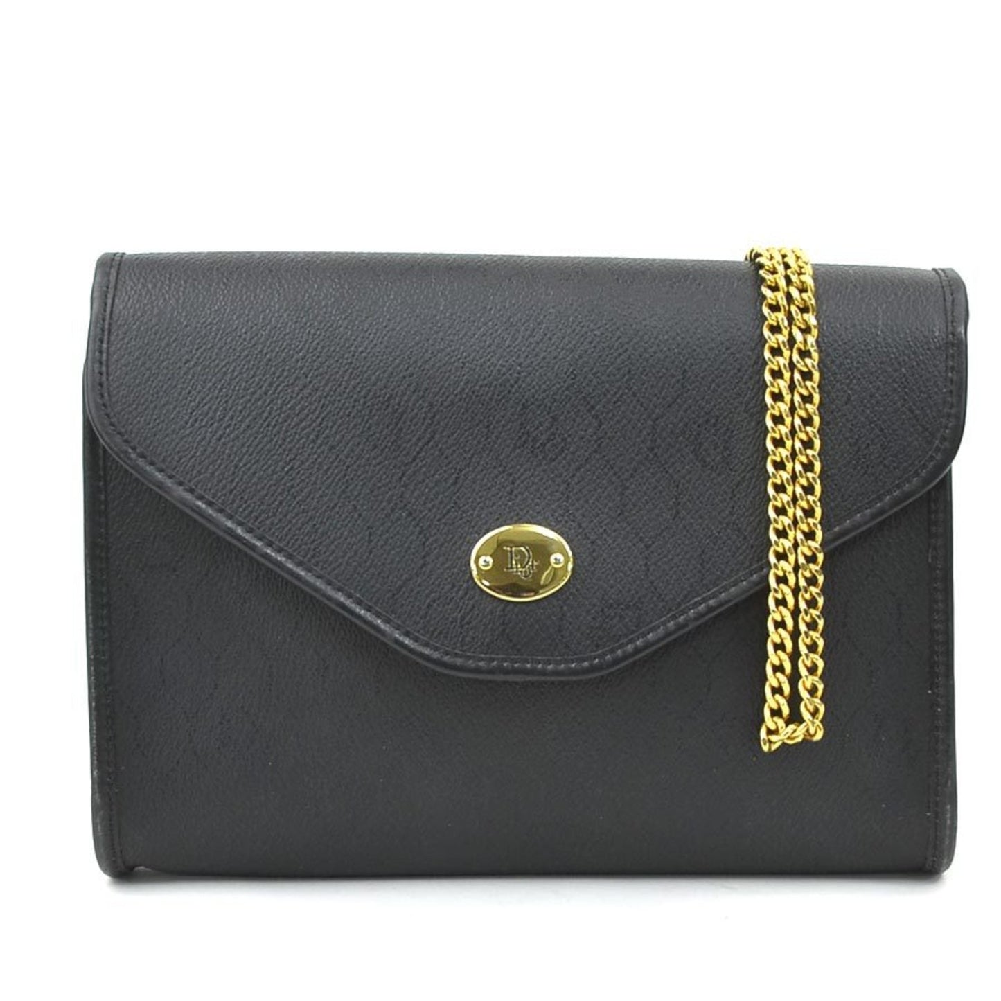 Christian Dior Black Leather Shoulder Bag Style 16