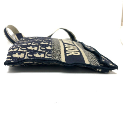 Christian Dior Navy Jacquard Shoulder Bag