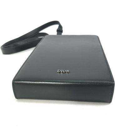 Christian Dior Black Leather Pochette Shoulder Bag Style 3