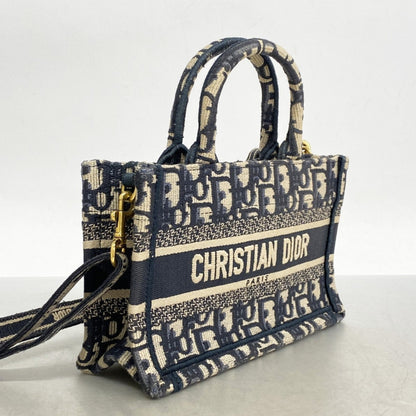 Christian Dior Navy Canvas Handbag