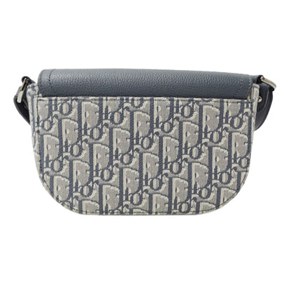 Christian Dior Gray Jacquard Leather Shoulder Bag