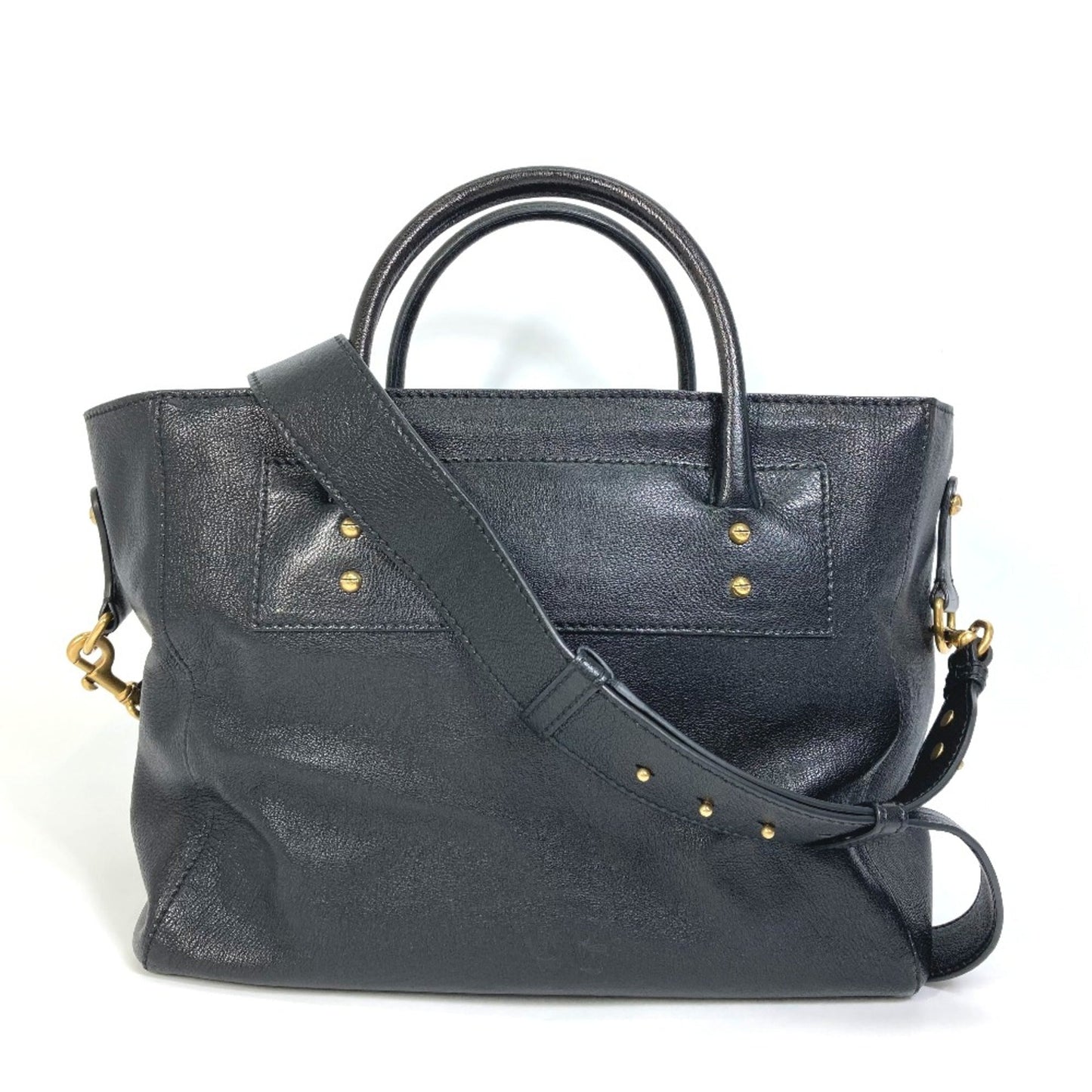 Christian Dior Black Leather Tote Bag Style 6