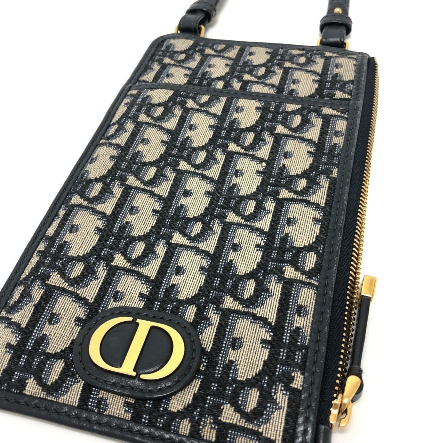 Christian Dior Navy Canvas Shoulder Bag Canvas
