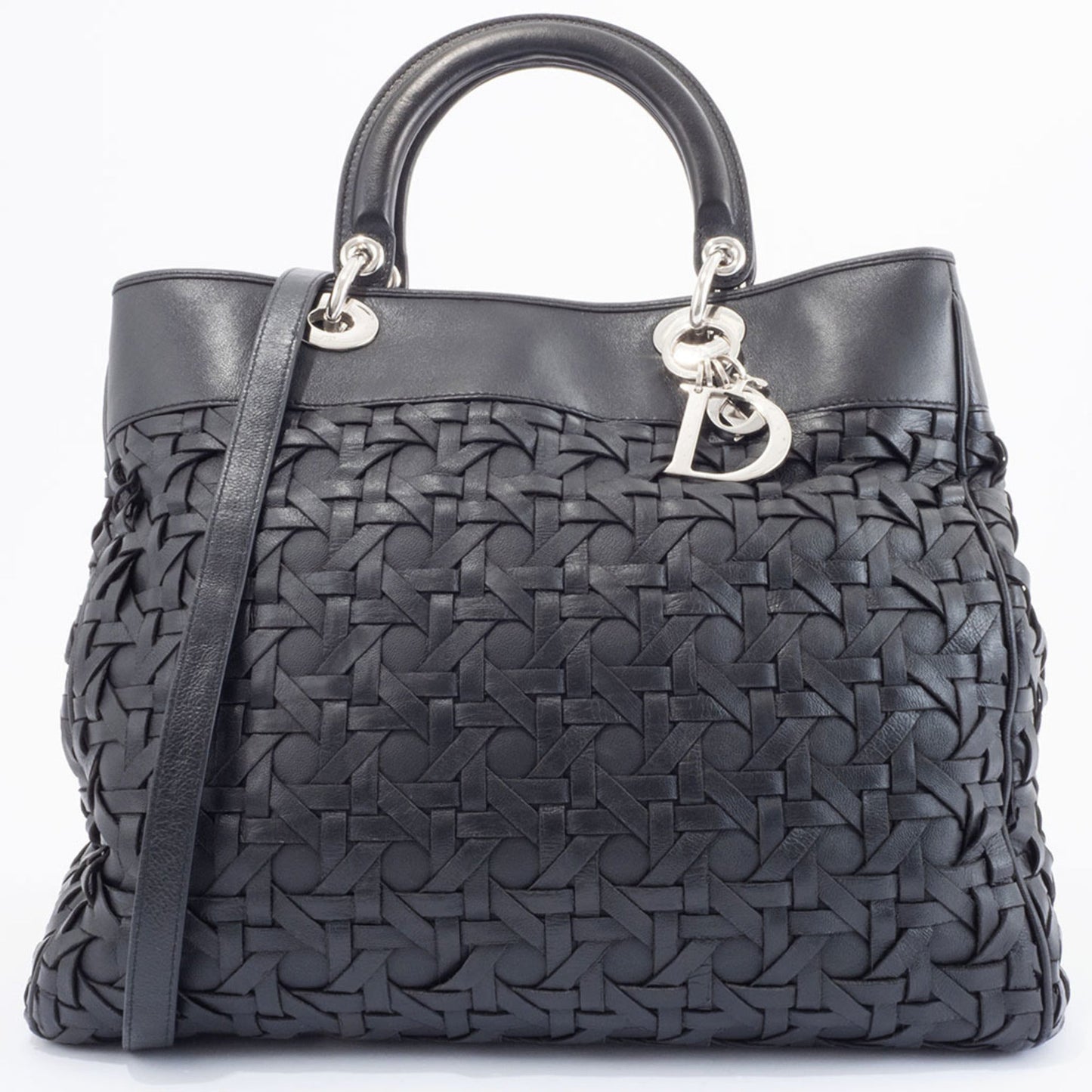 Christian Dior Black Leather Handbag Style 14