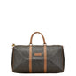 Christian Dior Black Brown Pvc Leather Boston Bag