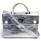 Christian Dior Silver Leather Handbag Leather