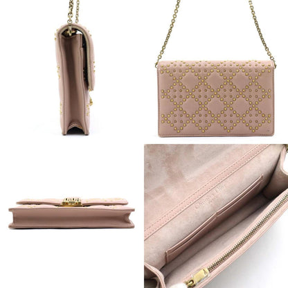 Christian Dior Pink Leather Handbag Shoulder Bag Style 7