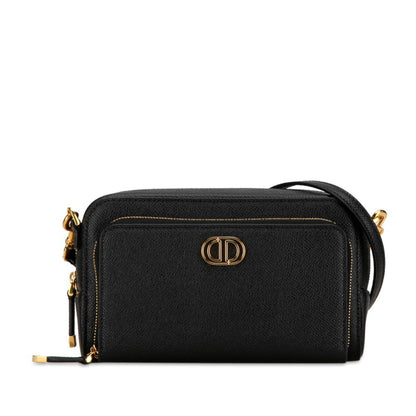 Christian Dior Black Leather Shoulder Bag Style 46