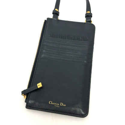 Christian Dior Navy Canvas Shoulder Bag Canvas