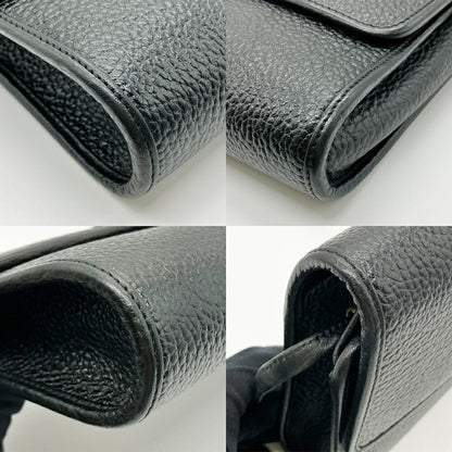 Christian Dior Black Leather Pochette Shoulder Bag Leather