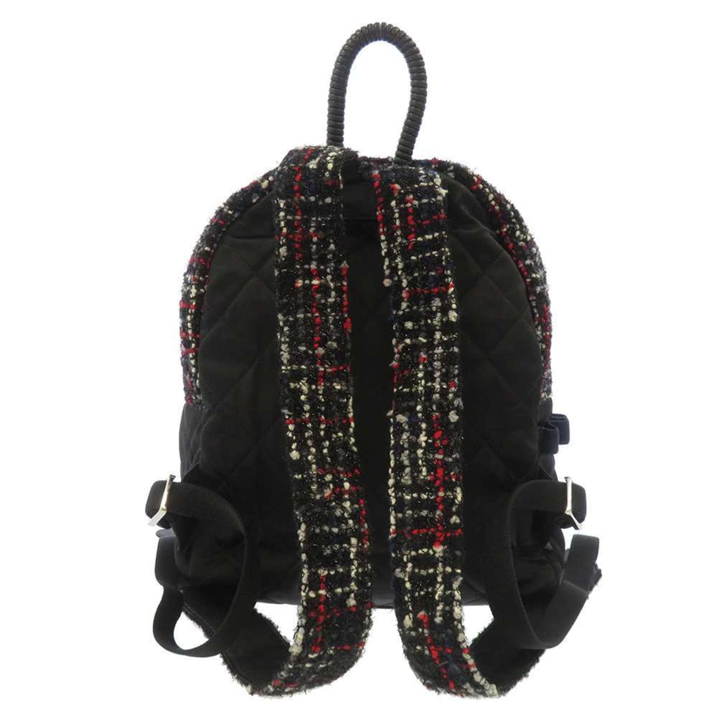 Chanel Backpack Matelasse Coco Mark Nylon Tweed A91964 Black