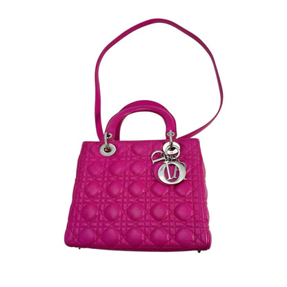 Christian Dior Pink Leather Handbag Shoulder Bag Leather