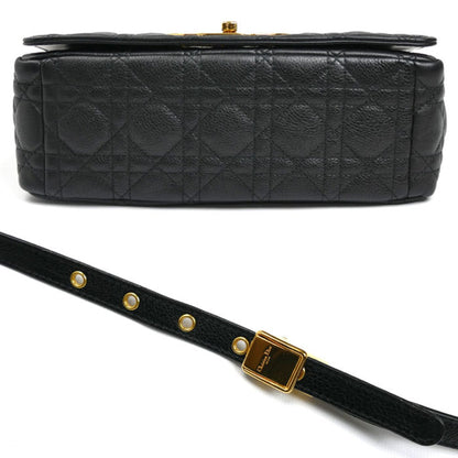 Christian Dior Black Leather Shoulder Bag Style 11
