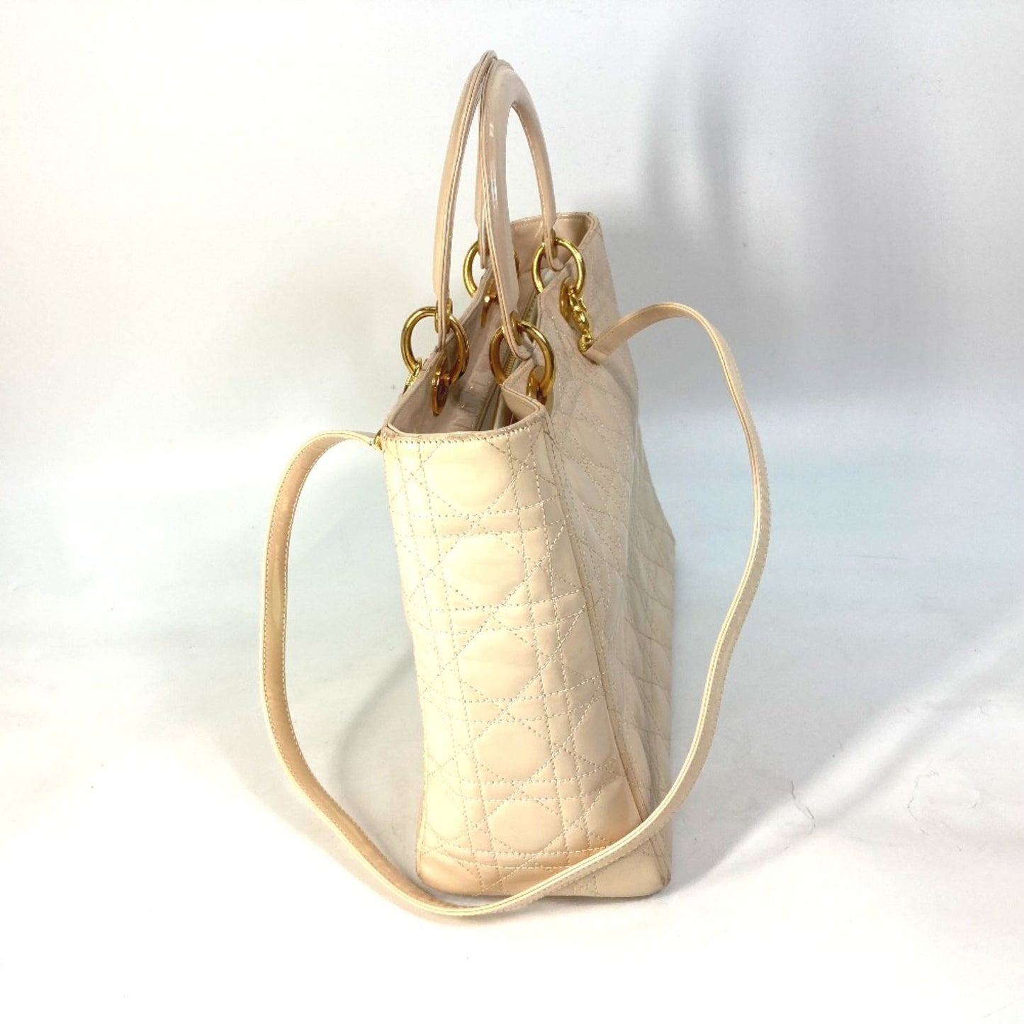 Christian Dior Beige Leather Handbag Style 5
