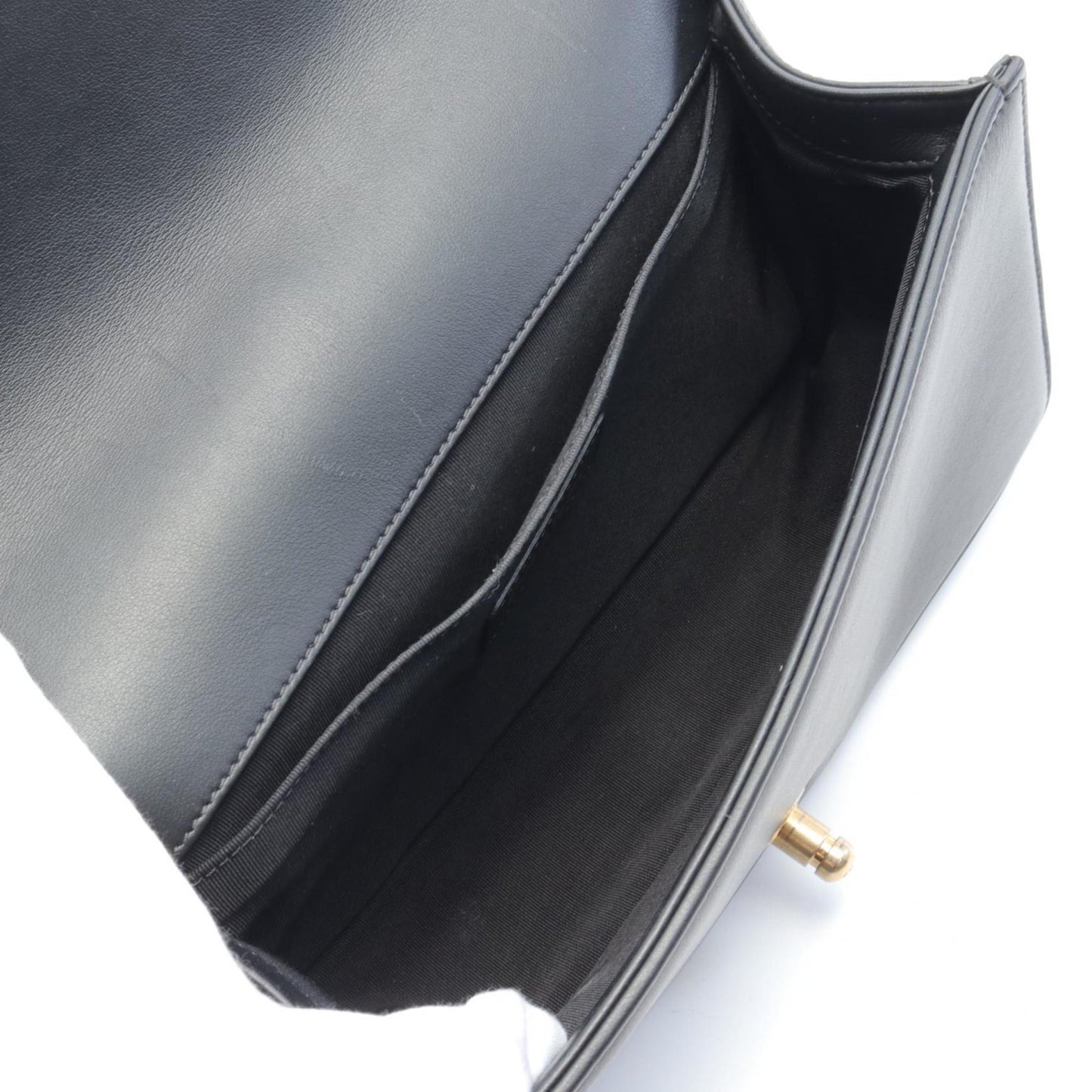 Chanel Boy Lambskin Black Shoulder Bag Style