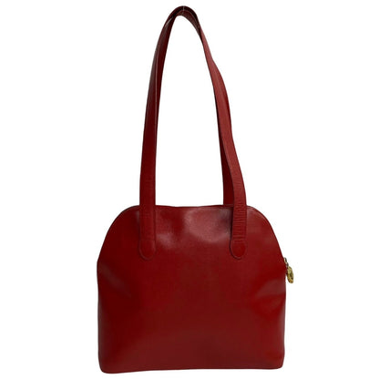 Christian Dior Red Color Leather Shoulder Bag Tote Bag
