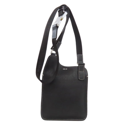 Christian Dior Black Leather Shoulder Bag Style 35